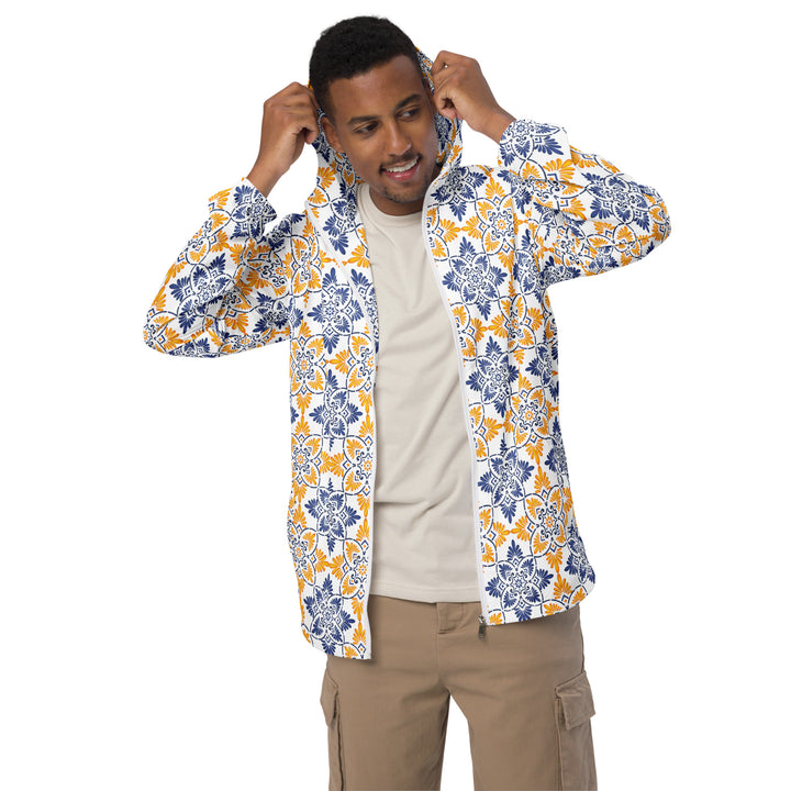 Men’s Windbreaker - Yellow-Blue Tiles