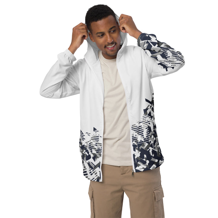 Men’s Windbreaker - Grey-White Construct