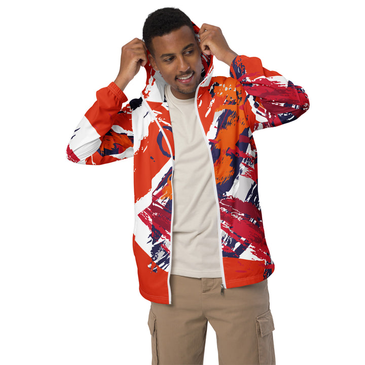 Men’s Windbreaker - White-Orange Swift