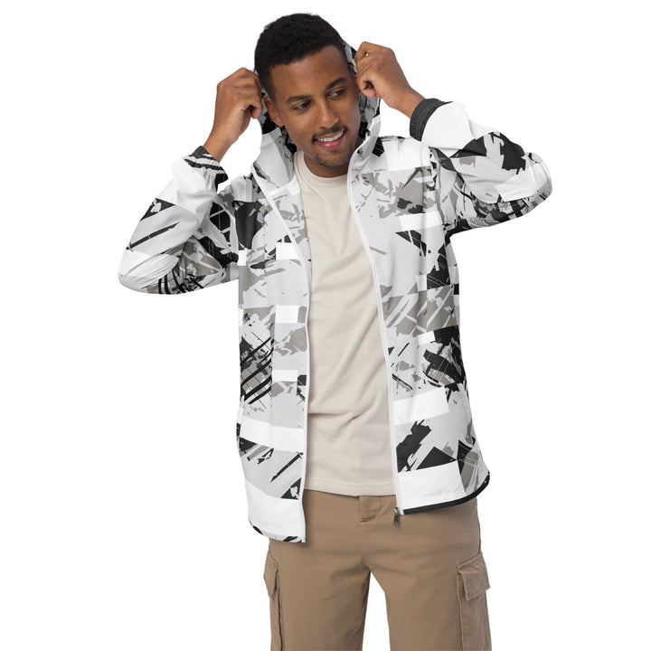 Men’s Windbreaker - White-Grey Casual