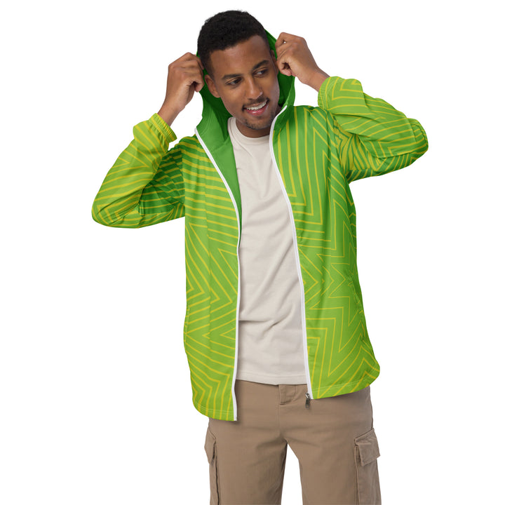 Men’s Windbreaker - Green-Yellow Star