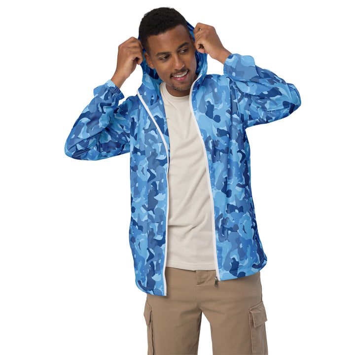 Men’s Windbreaker - Blue Camouflage