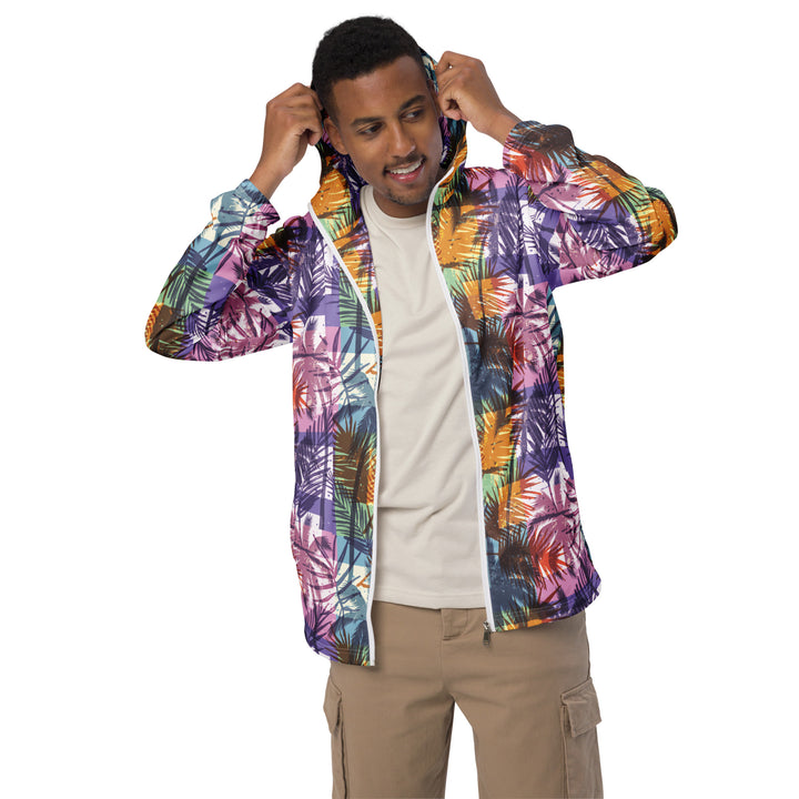 Men’s Windbreaker - Rainbow Palms