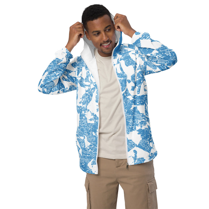 Men’s Windbreaker - White-Blue Win