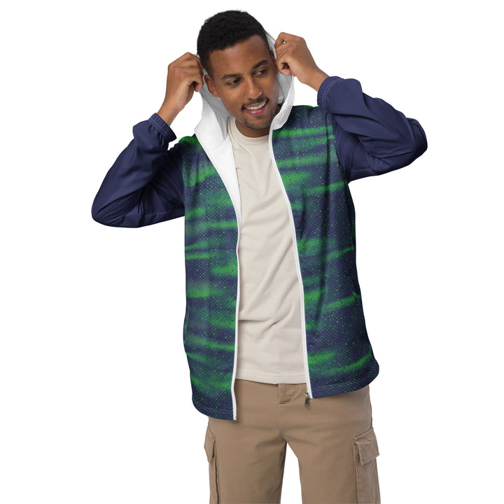 Men’s Windbreaker - Green-Blue Fog