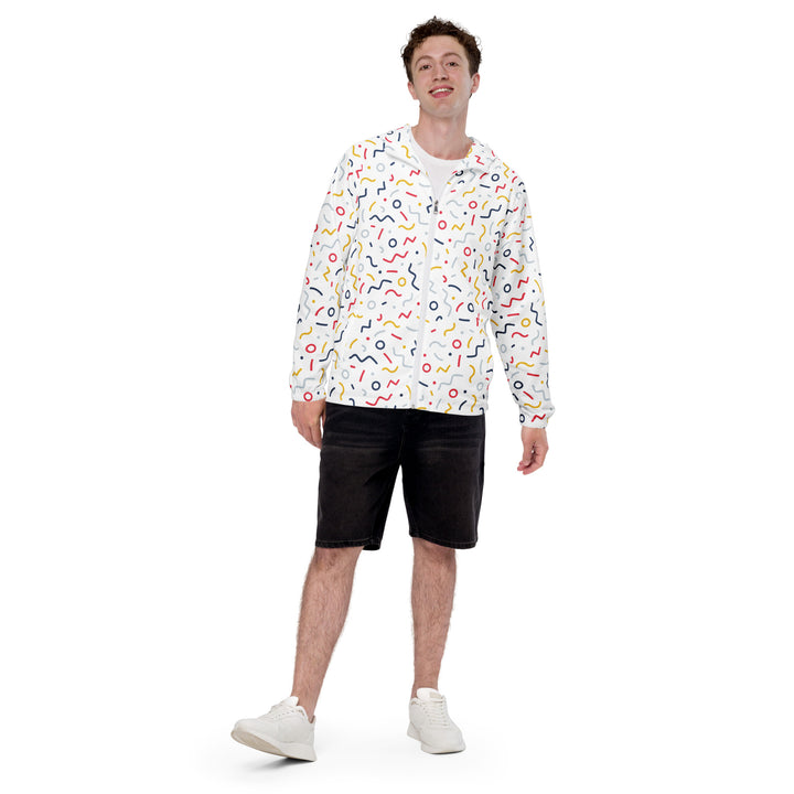 Men’s Windbreaker - White-Red Party