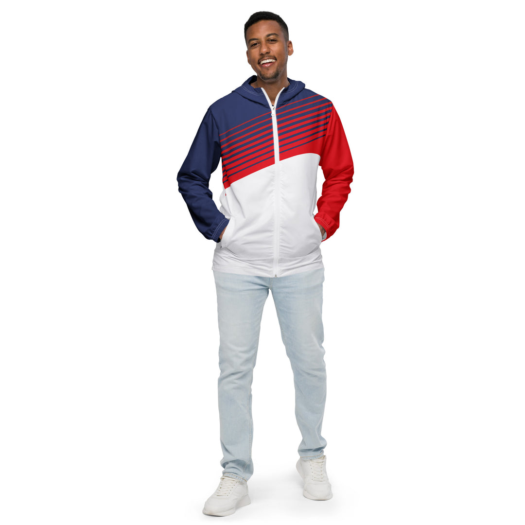 Men’s Windbreaker - White-Red Transition