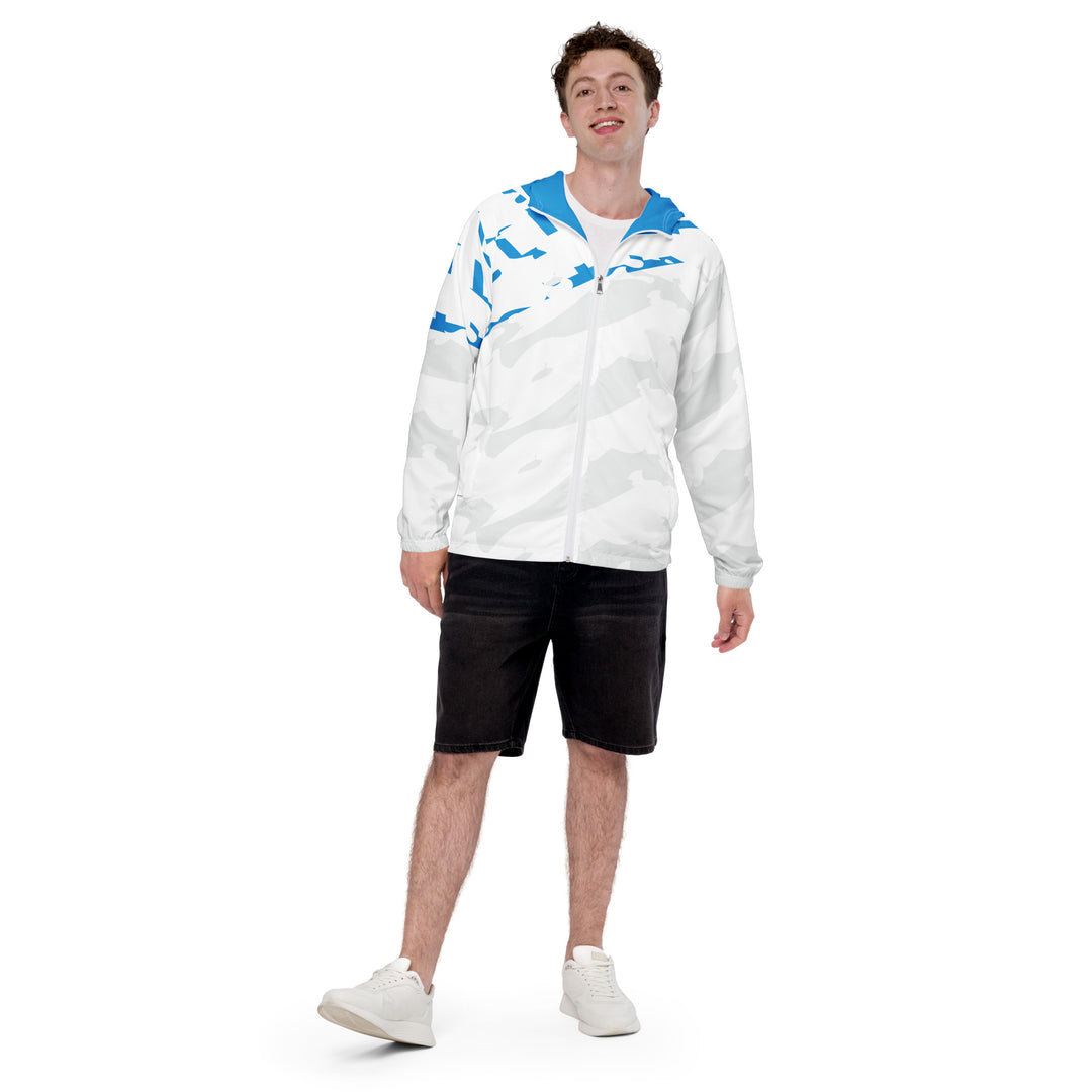 Men’s Windbreaker - Grey-Blue Fin