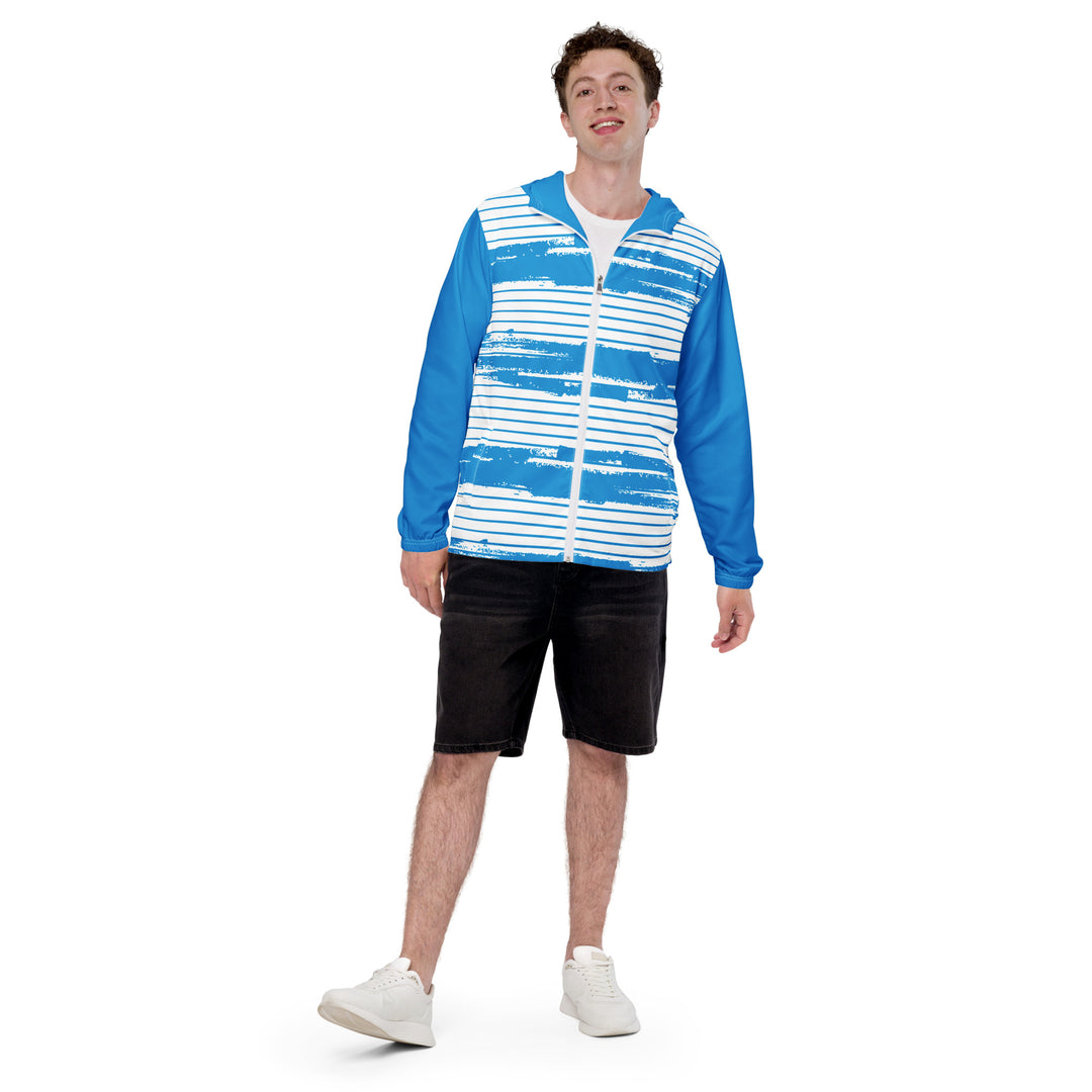 Men’s Windbreaker - Blue-White Candy