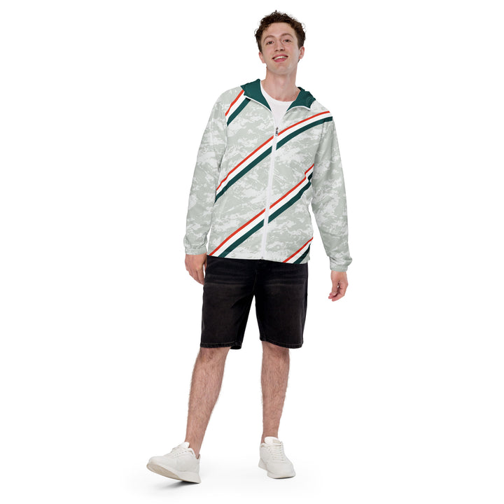 Men’s Windbreaker - Grey-Green Band