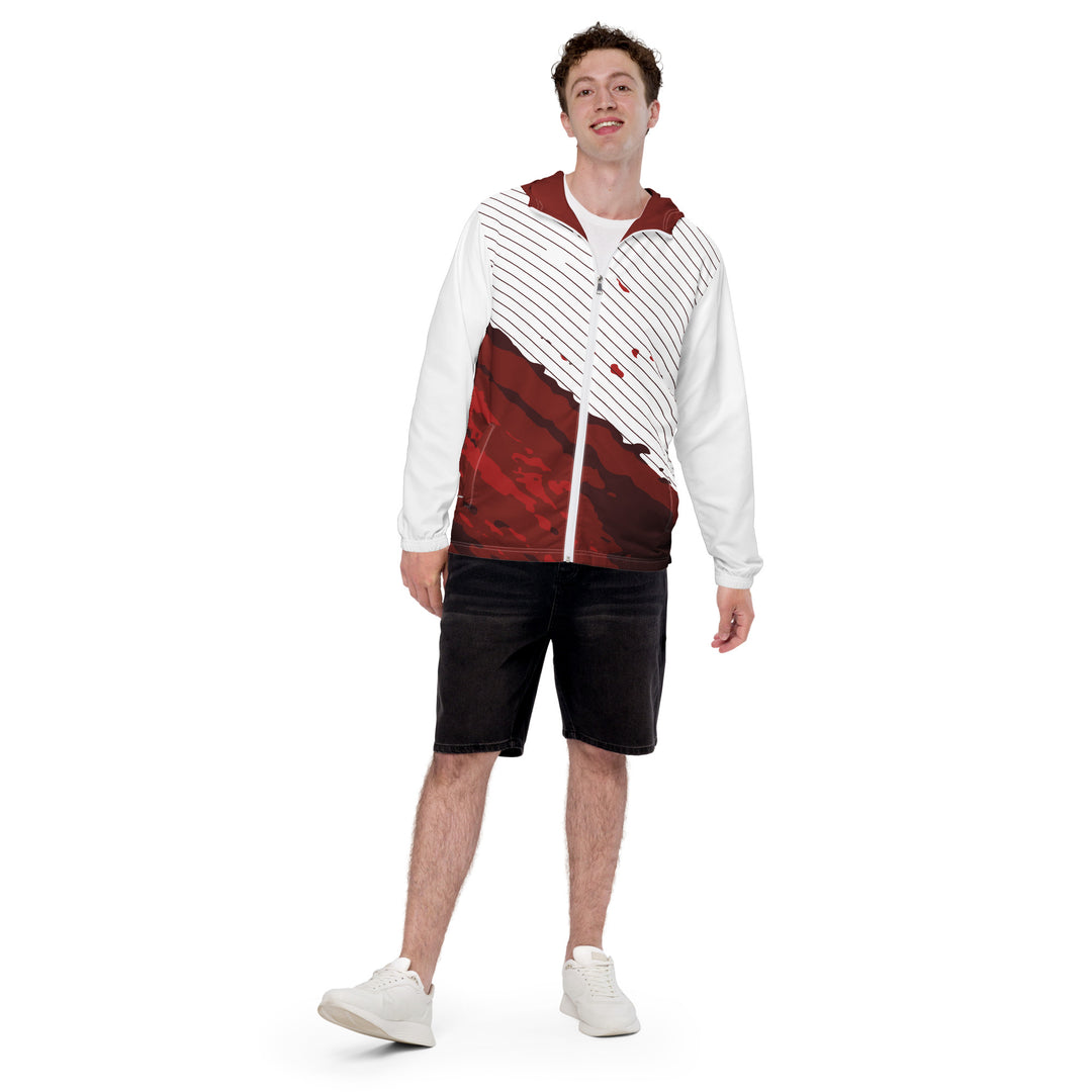 Men’s Windbreaker - White-Red Guard