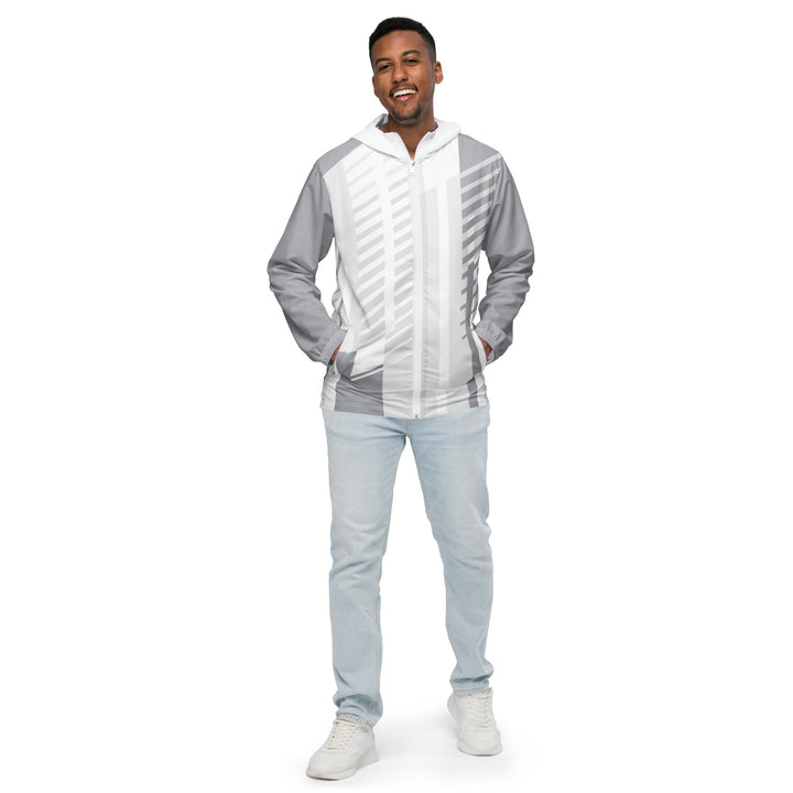 Men’s Windbreaker - Grey-White Tracks