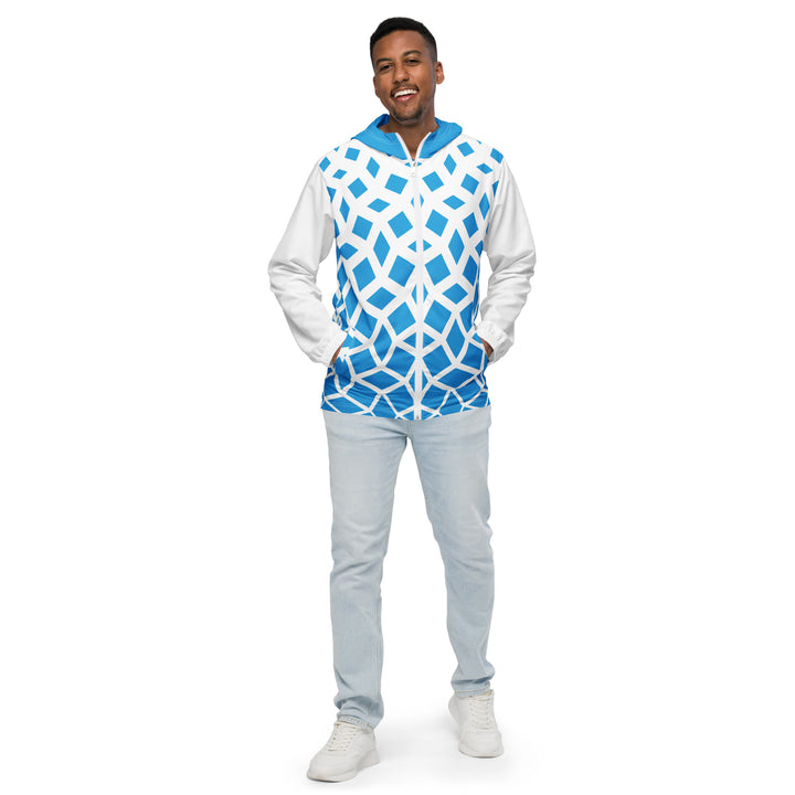 Men’s Windbreaker - Blue-White Free