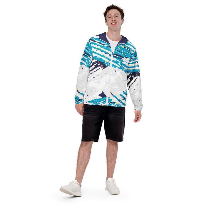 Men’s Windbreaker - White-Blue Fair