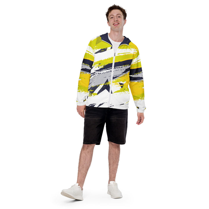 Men’s Windbreaker - White-Yellow Basic