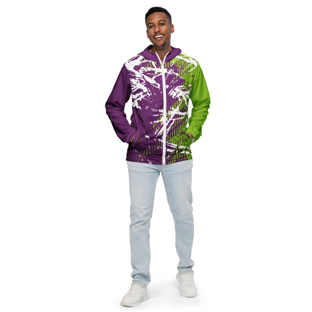 Men’s Windbreaker - Purple-Green Force