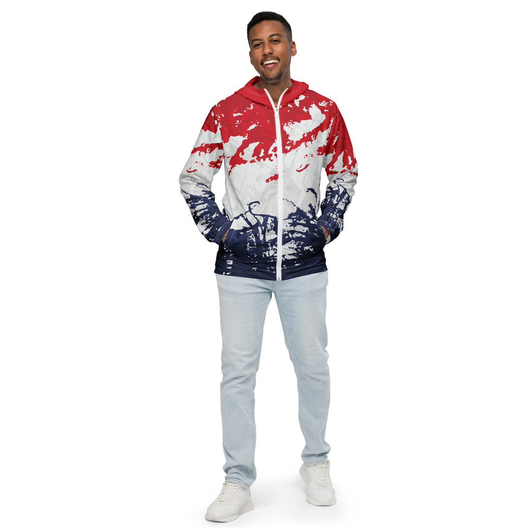 Men’s Windbreaker - Blue-White Streak