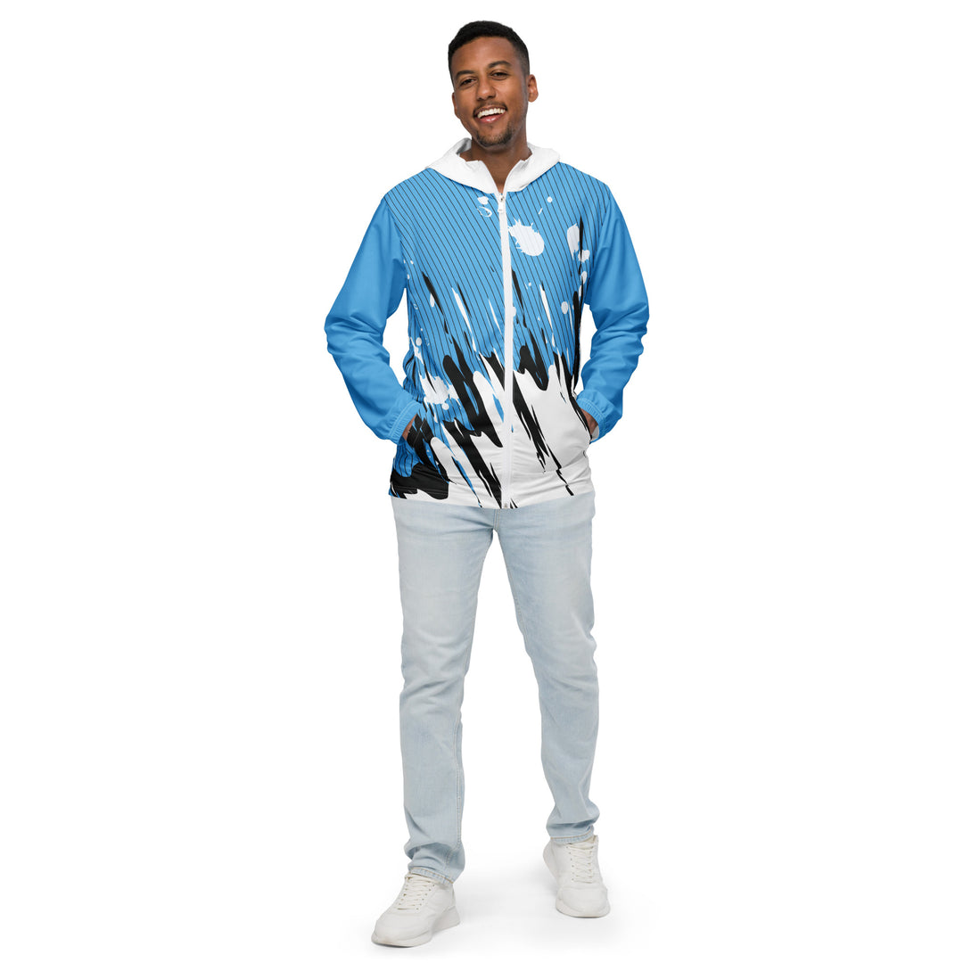 Men’s Windbreaker - Blue-White Splash