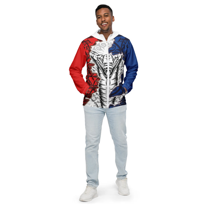 Men’s Windbreaker - White-Red Snake