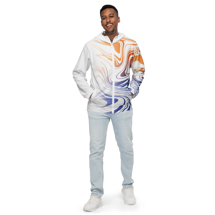 Men’s Windbreaker - White-Blue Blend