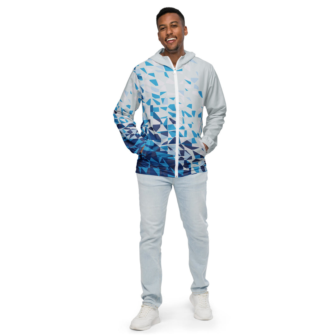 Men’s Windbreaker - White-Blue Fly