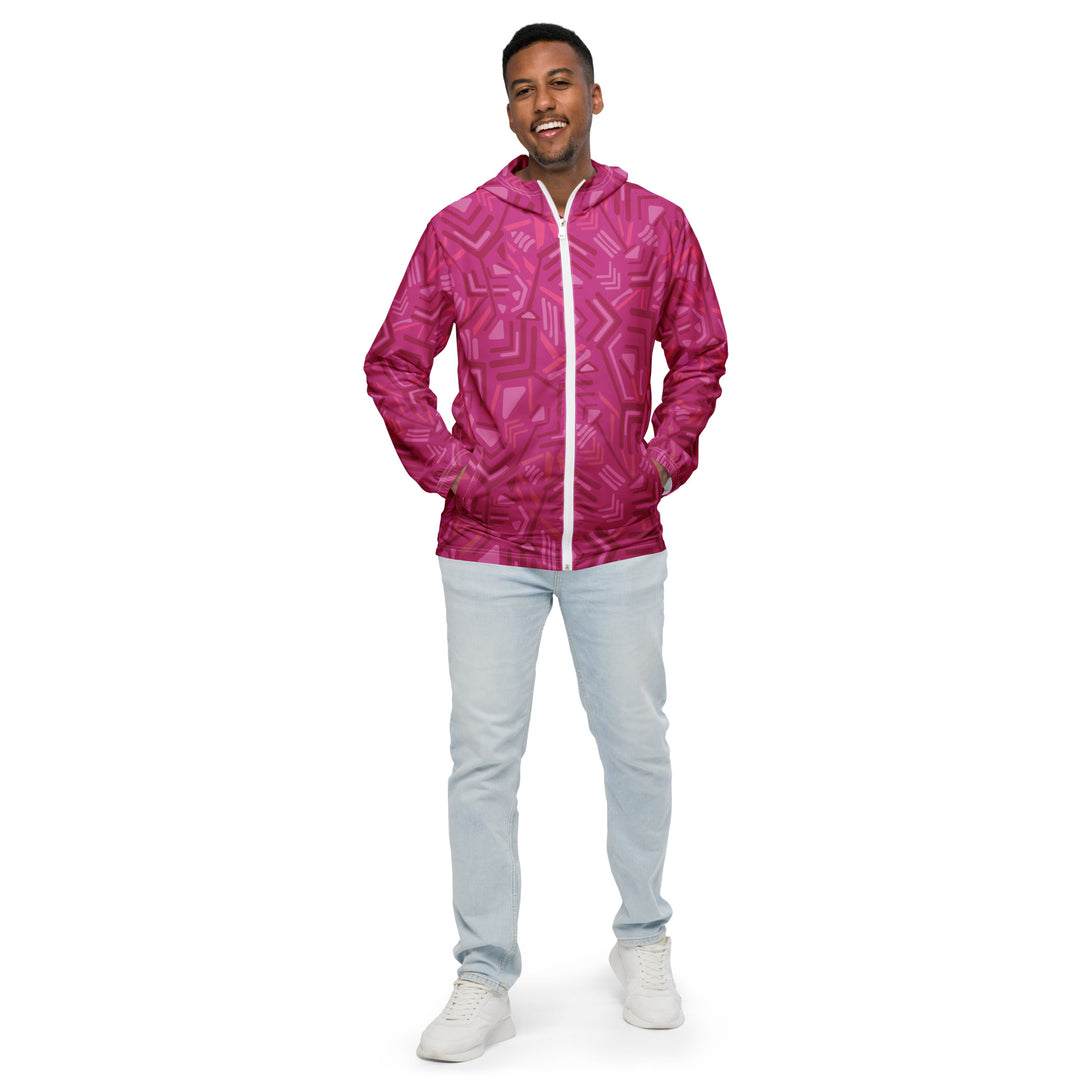 Men’s Windbreaker - Pink Arrow