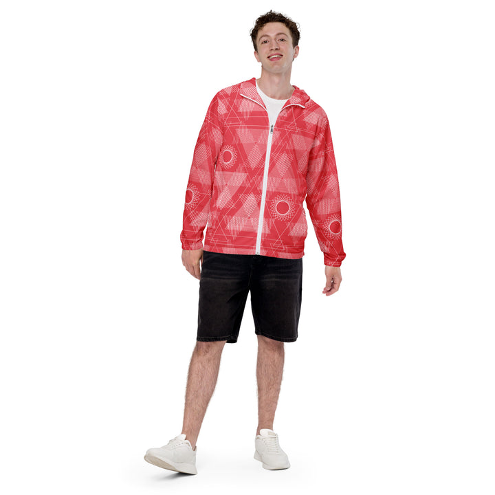 Men’s Windbreaker - Red-White Twist