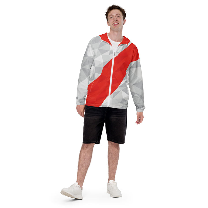 Men’s Windbreaker - Grey-Red Winner