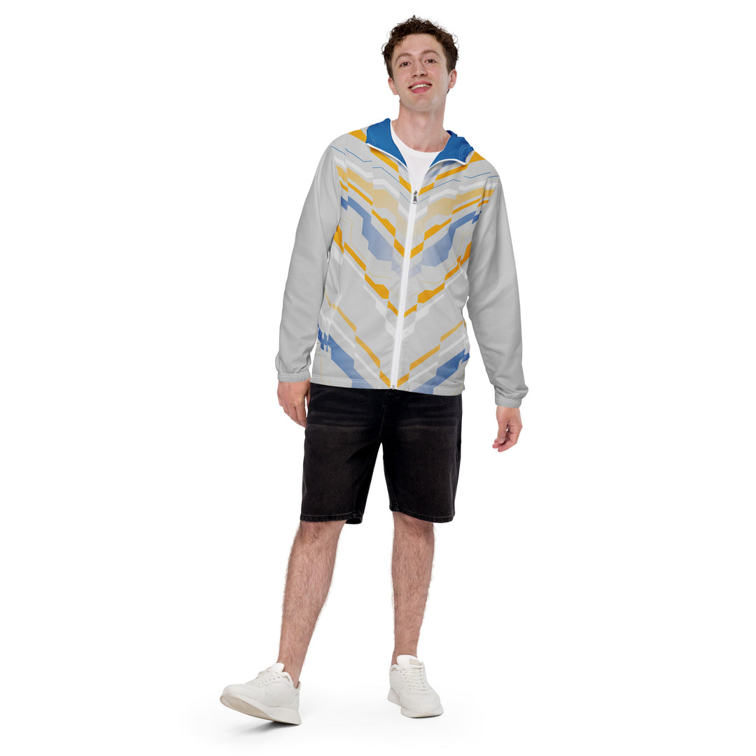 Men’s Windbreaker - Grey-Yellow Formation