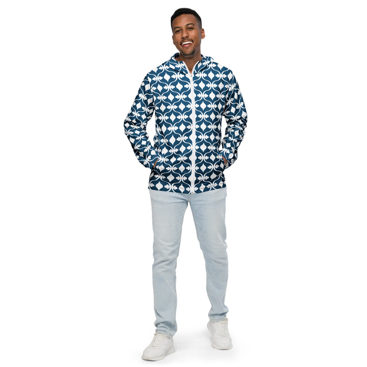 Men’s Windbreaker - Blue-White Gem