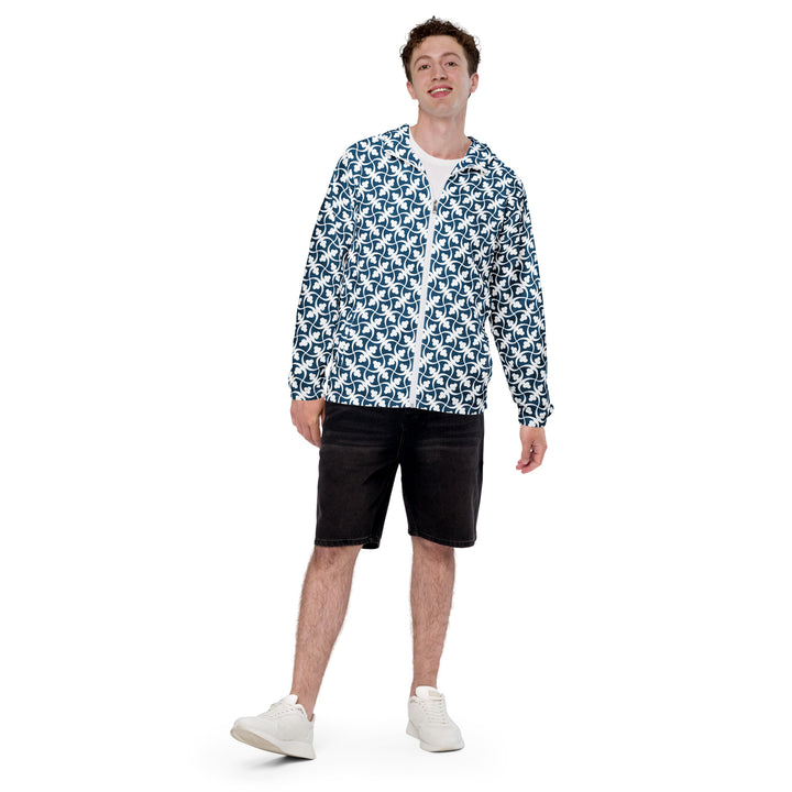 Men’s Windbreaker - Blue-White Slant