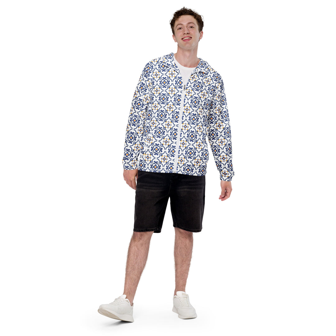 Men’s Windbreaker - Blue-Yellow Tiles