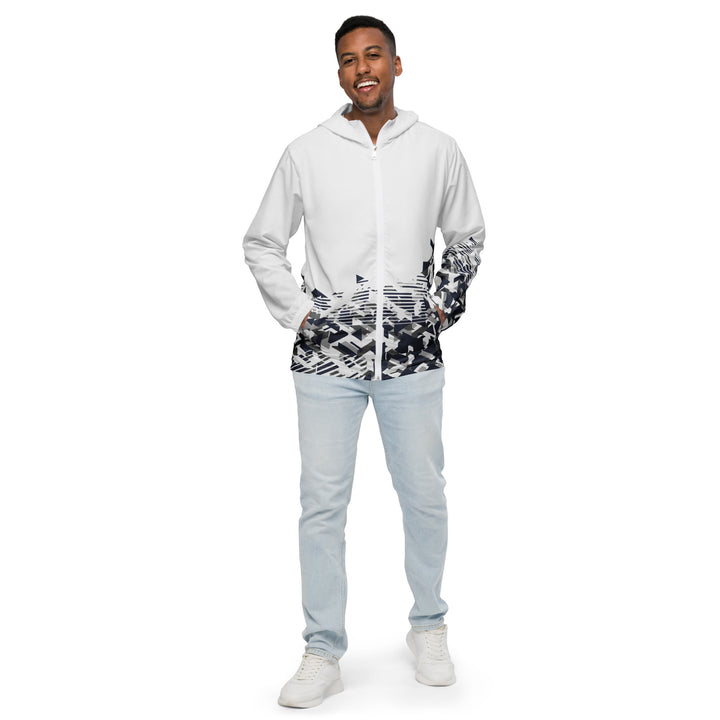 Men’s Windbreaker - Grey-White Construct