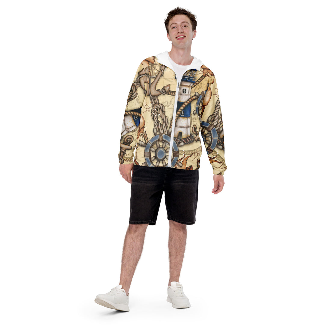 Men’s Windbreaker - Beige Lighthouse