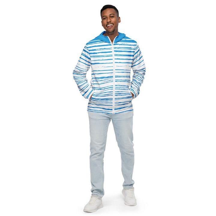 Men’s Windbreaker - Blue-White First