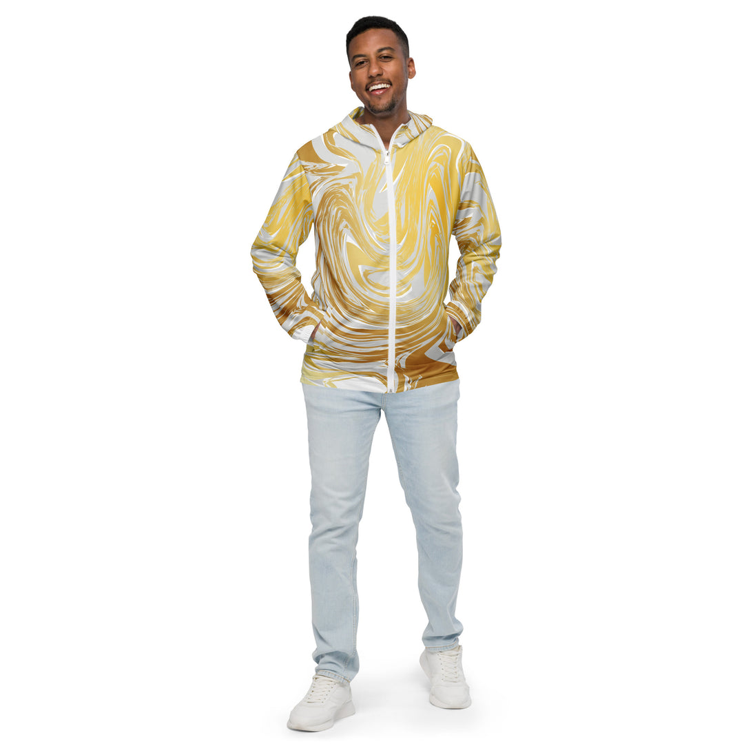 Men’s Windbreaker - White-Yellow Blend