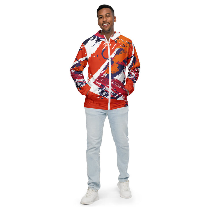 Men’s Windbreaker - White-Orange Swift