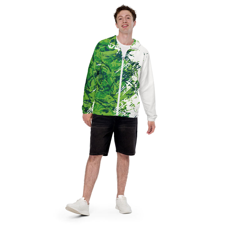 Men’s Windbreaker - Green-White Park