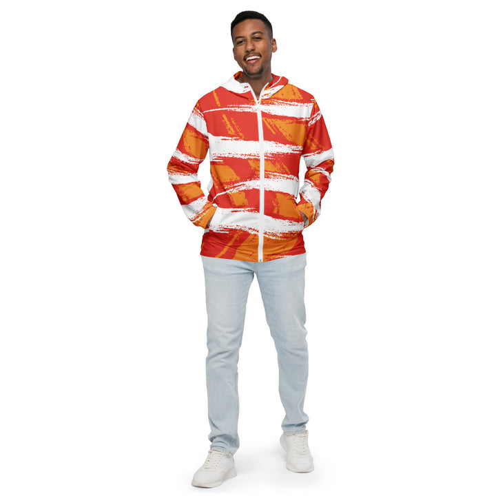 Men’s Windbreaker - White-Orange Strike