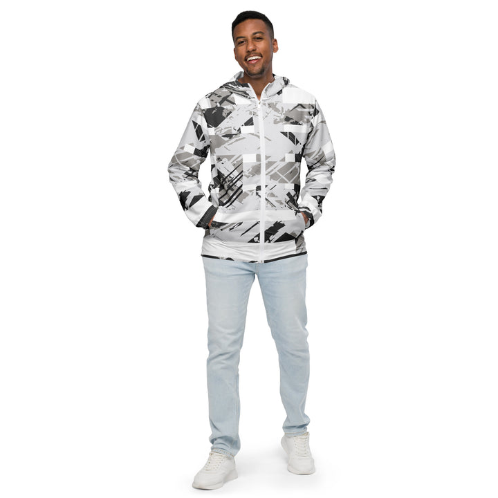 Men’s Windbreaker - White-Grey Casual