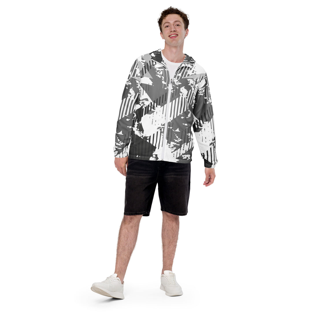 Men’s Windbreaker - White-Gray Track