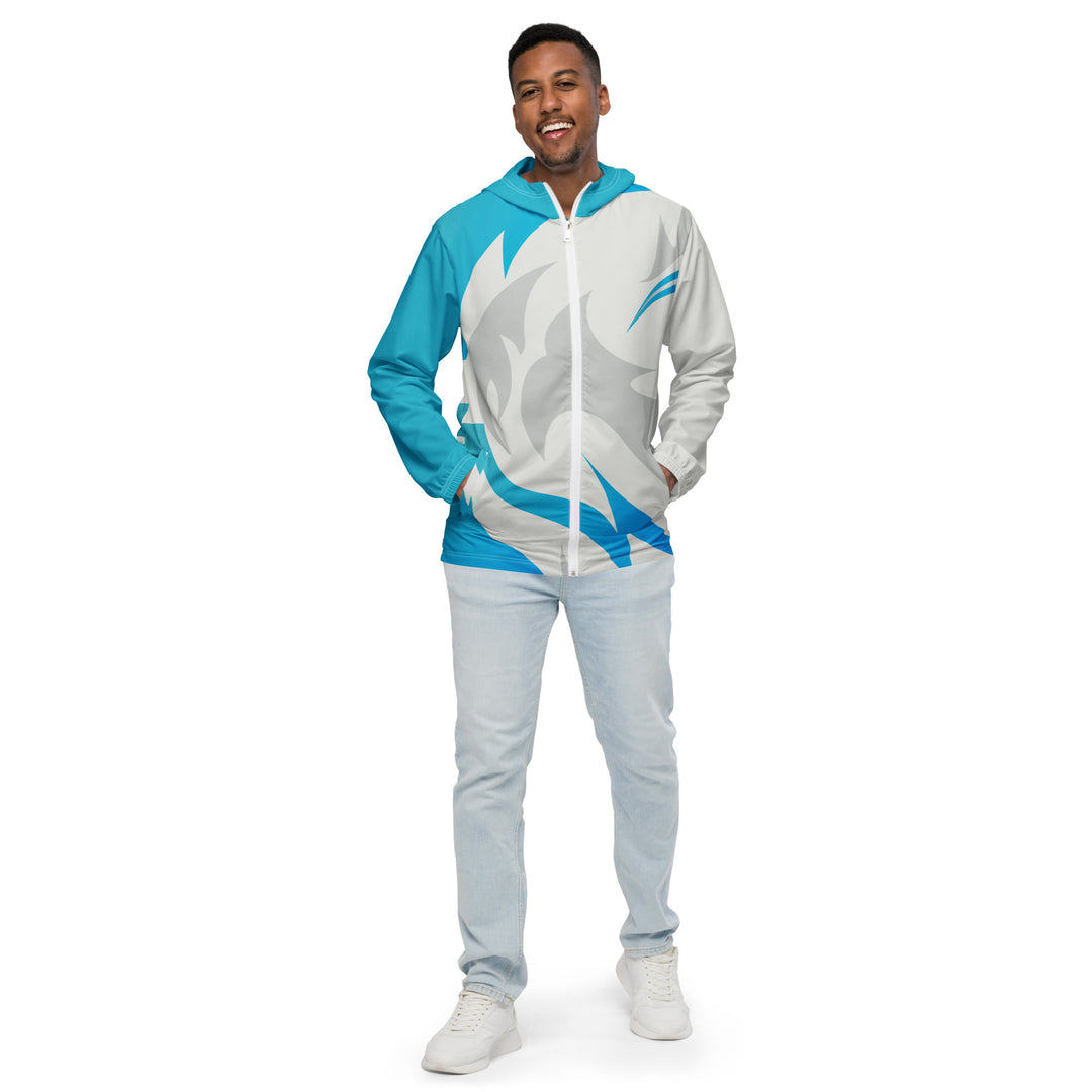 Men’s Windbreaker - White-Blue Blast