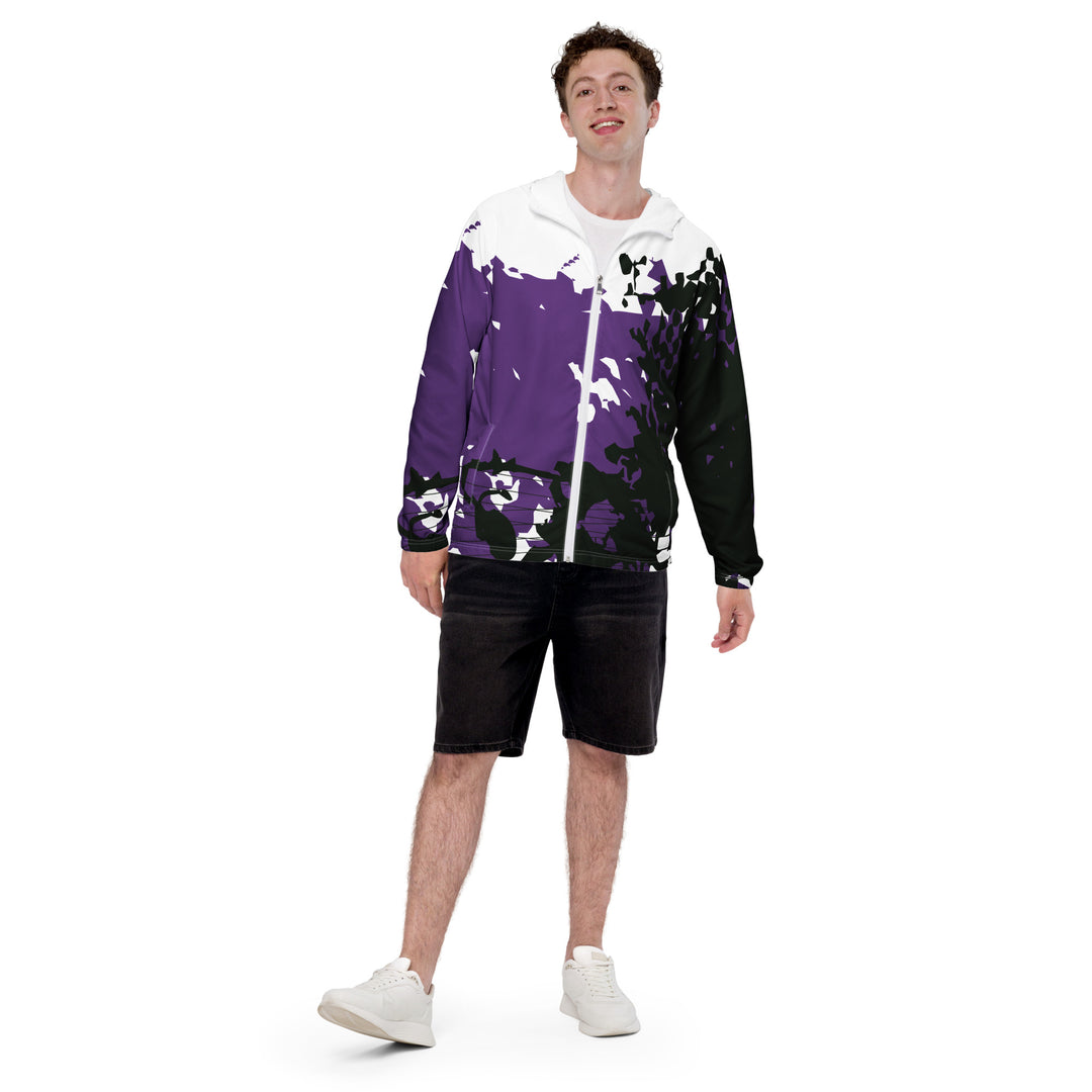 Men’s Windbreaker - White-Purple Beast