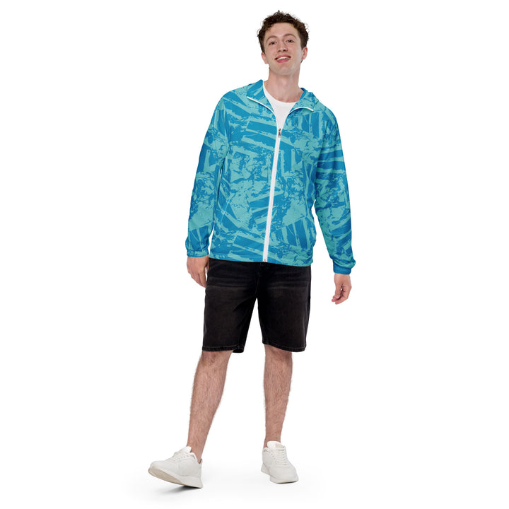 Men’s Windbreaker - Blue Leaves