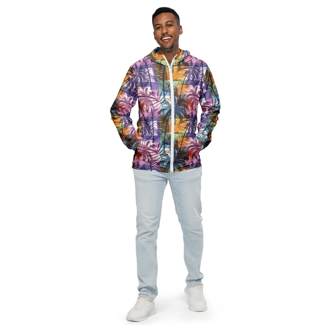 Men’s Windbreaker - Rainbow Palms