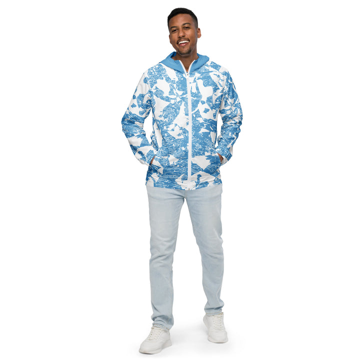 Men’s Windbreaker - White-Blue Win