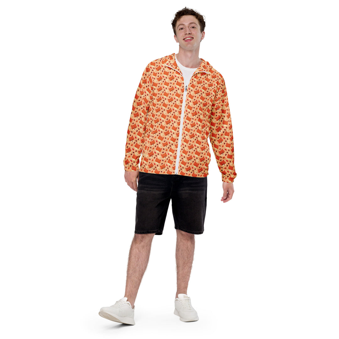 Men’s Windbreaker - Orange Fox