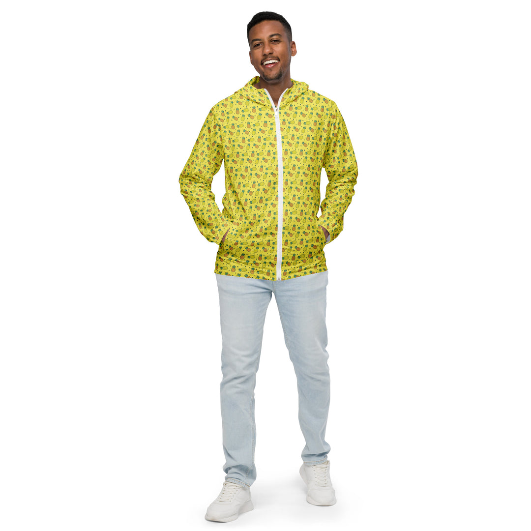 Men’s Windbreaker - Yellow Pineapple