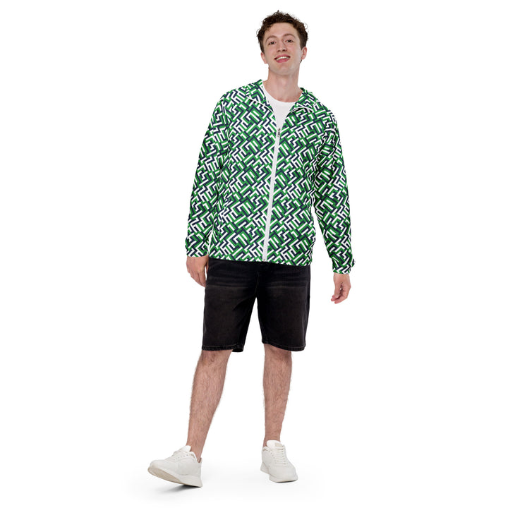 Men’s Windbreaker - Green Maze