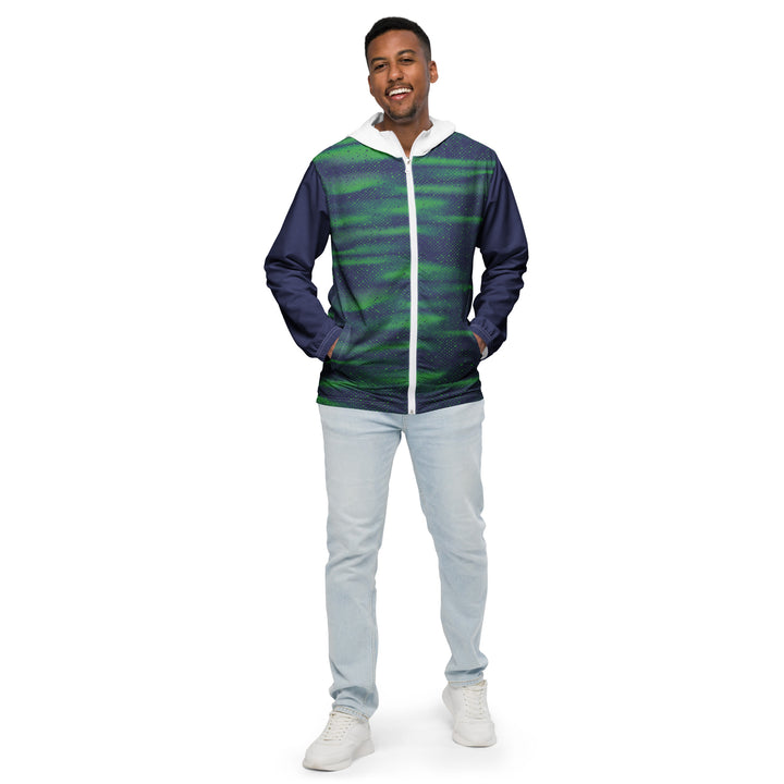 Men’s Windbreaker - Green-Blue Fog